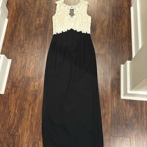 Scott McClintock petites for Jessica McClintock Dress Womens 4 Black Cream  USA